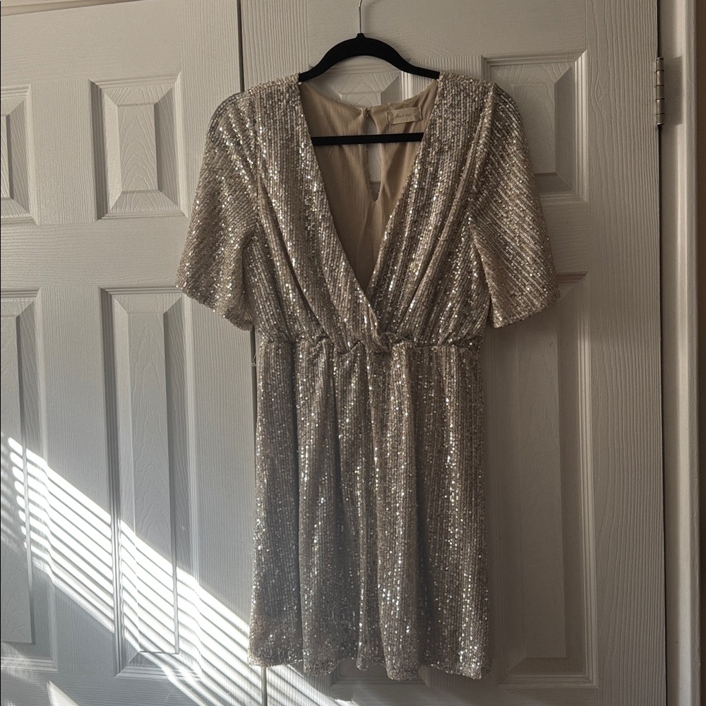 Altar’d State Silver Sequin Dress